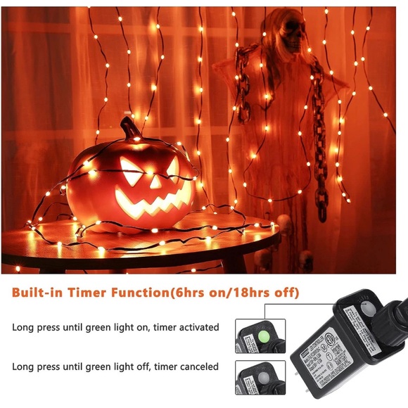 Brizled Orange Halloween LED Lights - Picture 8 of 8